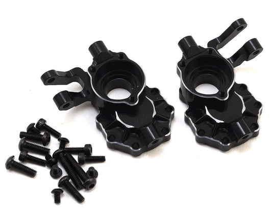 Hot Racing Aluminum Front Inner Portal Housing for Traxxas TRX-4 (Black) (2) (HRATRXF21P01)