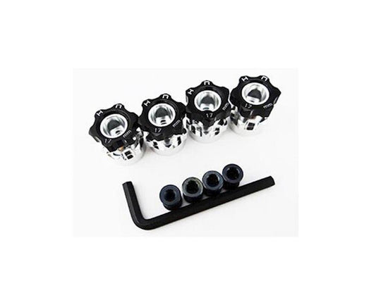 Hot Racing 12mm to 17mm Hex Hub Adapters (4) (6mm Offset) (HRAWH17HS01)