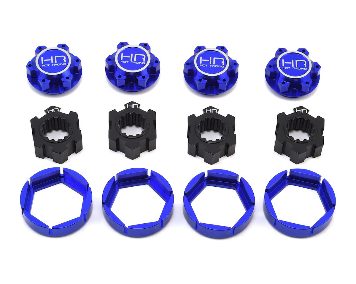 Hot Racing Aluminum Locking 24mm Hex Hub Wheel Set for Traxxas X-Maxx (Blue) (HRAXMX10X06)