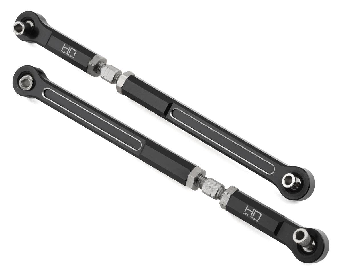 Hot Racing Adjustable Steering Links for Traxxas X-Maxx (Black) (2) (HRAXMX49A01)