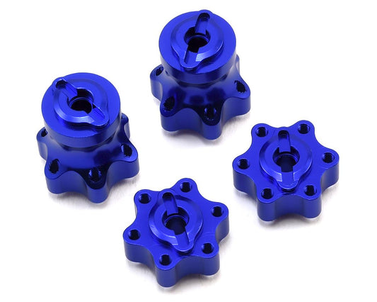 Hot Racing Axial Yeti Aluminum One-Piece Wheel Hub Set (Blue) (4) (HRAYET10A06)