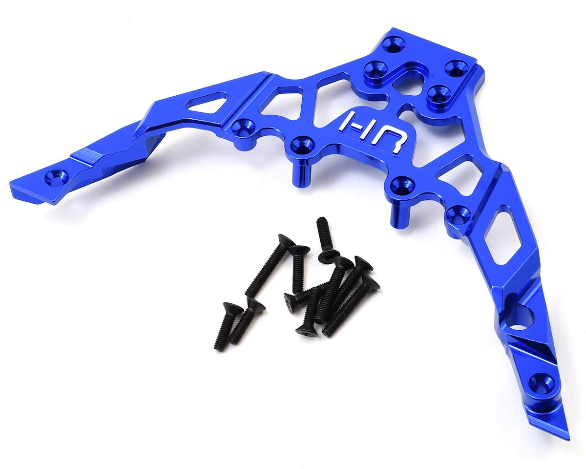 Hot Racing Axial Yeti Aluminum Front Upper Chassis Bulkhead Clip (Blue) (HRAYET14U06)