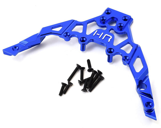 Hot Racing Axial Yeti Aluminum Front Upper Chassis Bulkhead Clip (Blue) (HRAYET14U06)