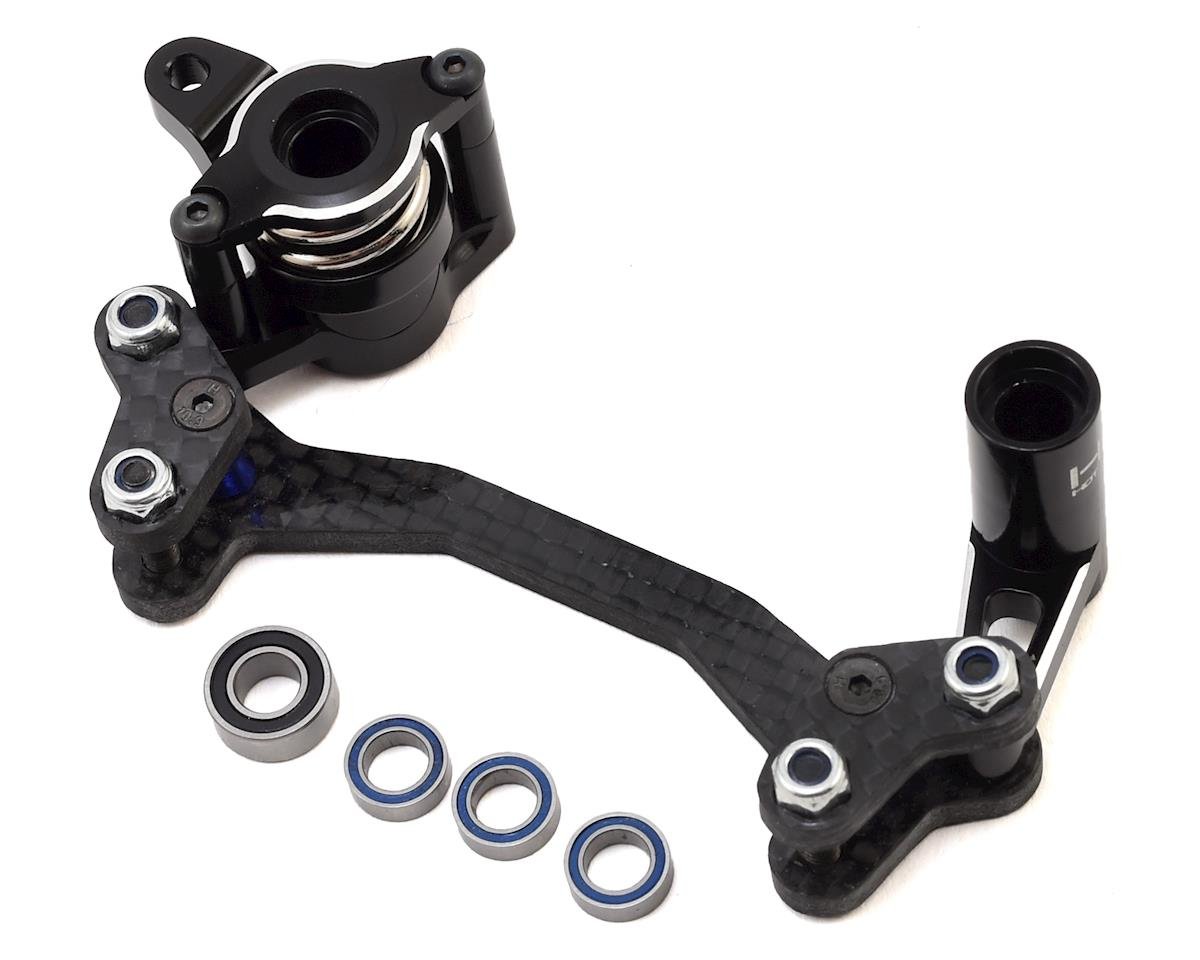 Hot Racing Axial Yeti Aluminum & Graphite Steering Bellcrank Set (Black) (HRAYET48G01)