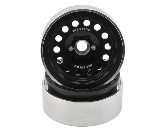 Incision Method 1.9" MR307 Aluminum Beadlock Wheels (2) (Black) (INCIRC00090)