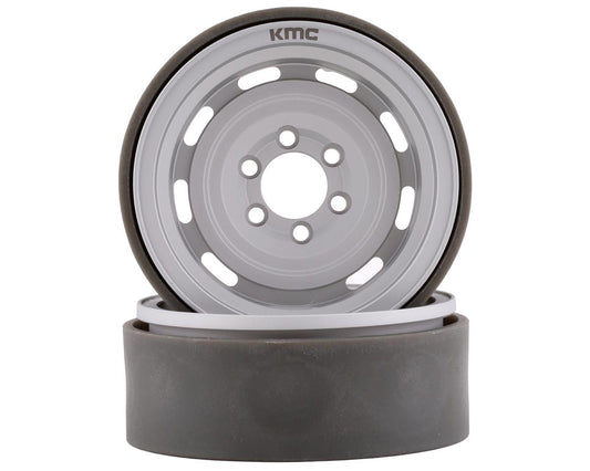 Incision KMC XD720 Roswell 1.9" Beadlock Wheels (Satin) (2) (INCIRC00241)