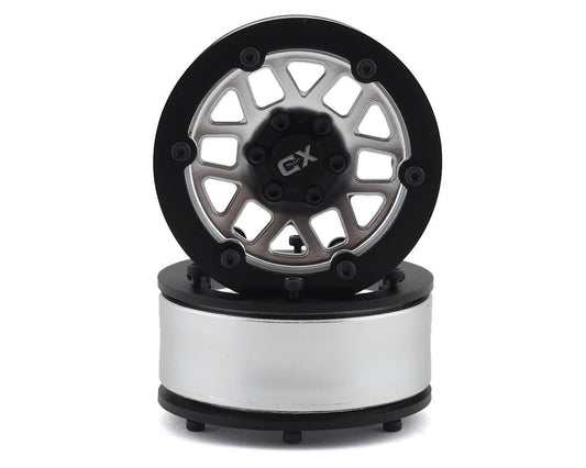 Incision KMC XD229 Machete 1.9" Plastic Beadlock Wheels (2) (Satin Silver) (INCIRC00252)