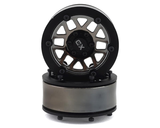 Incision KMC XD229 Machete 1.9" Plastic Beadlock Wheels (2) (Black Chrome) (INCIRC00253)