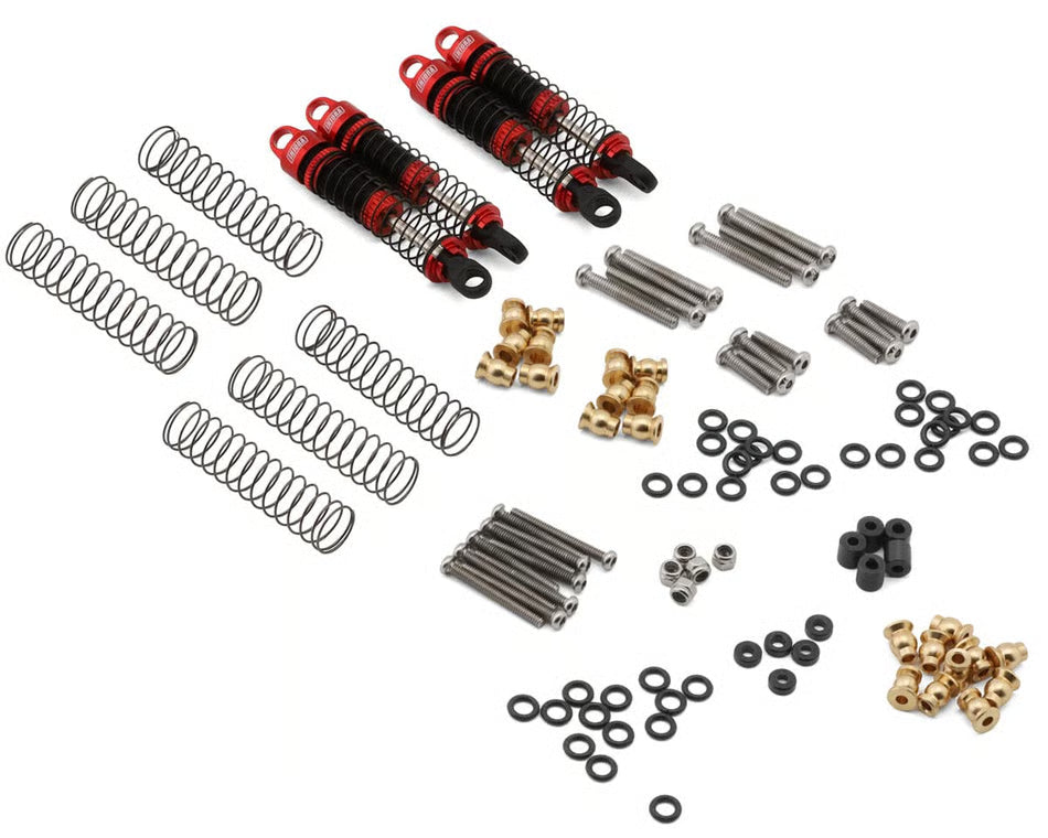 INJORA - Ascent18/Venture18 53mm Aluminum Oil-Filled Shocks (Red) (4) (ASC18-09RD-4)