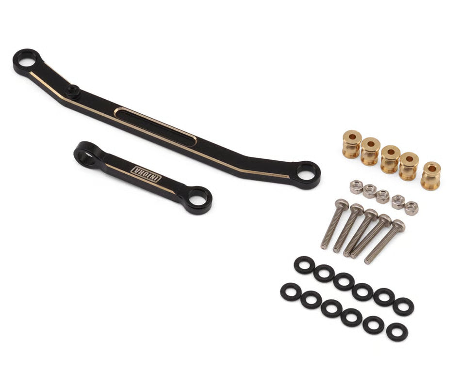 INJORA - Axial SCX24 Brass Steering Links Set (Black) (SCX24-50BK)