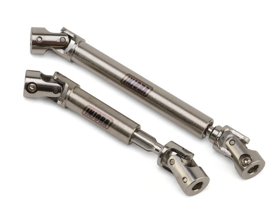 INJORA - Axial SCX24 Steel Drive Shafts Set (Silver) (Gladiator/Power Wagon) (155mm Wheelbase) (SCX24-74SR)