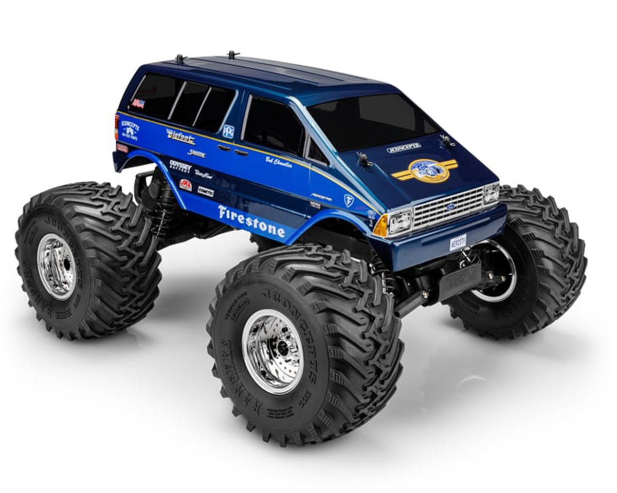 JConcepts 1985 Ford Aerostar Van "BIGFOOT" Shuttle Monster Truck Body (Clear) (JCO0087)