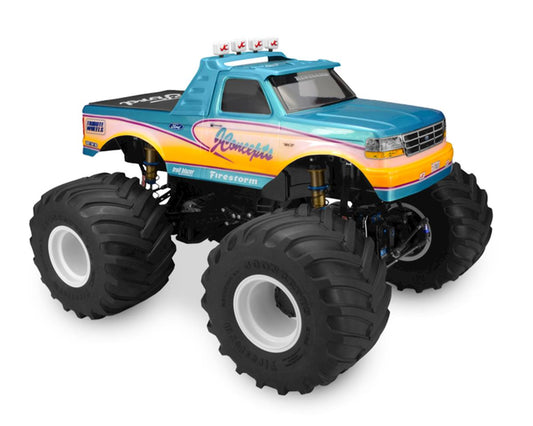 JConcepts 1993 Ford F-250 Monster Truck Body w/Racerback 2 & Visor (Clear) (JCO0303)