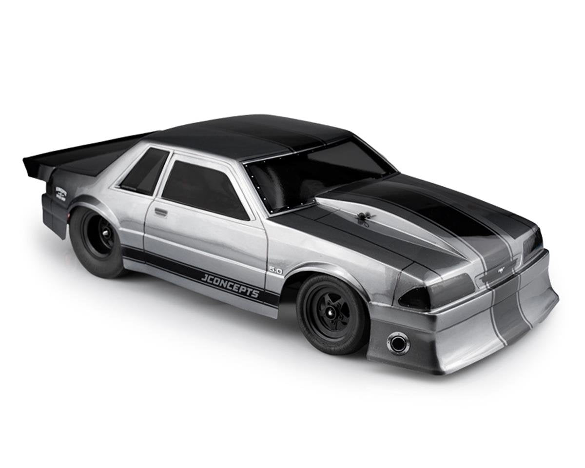 JConcepts 1991 Ford Mustang Fox Body Street Eliminator Drag Racing Body (Clear) (JCO0362)