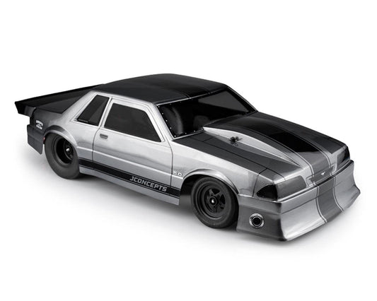 JConcepts 1991 Ford Mustang Fox Body Street Eliminator Drag Racing Body (Clear) (JCO0362)