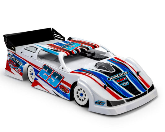 JConcepts L8 Night G3 Speedway 1/10 Dirt Oval Latemodel Body w/Spoiler (Clear) (JCO0611L)