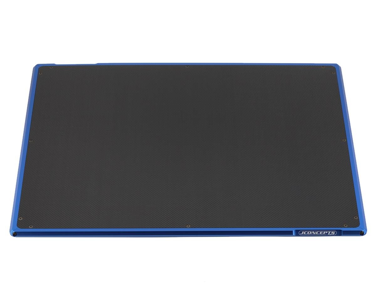 JConcepts Aluminum & Carbon Set Up Board (Blue) (20x16") (JCO2103-1)