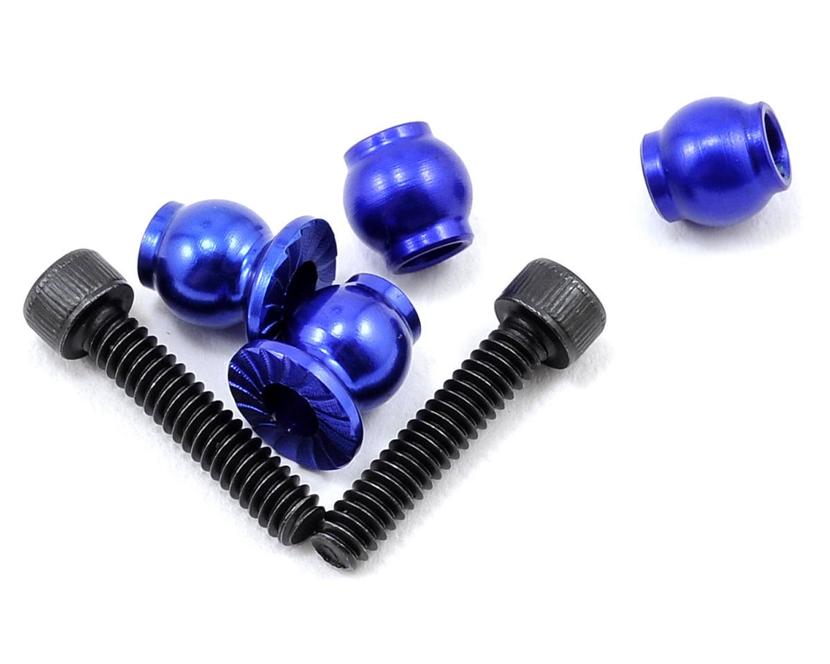 JConcepts Aluminum Serrated Shock Bottom Pivot Ball Set (Blue) (JCO2265-1)