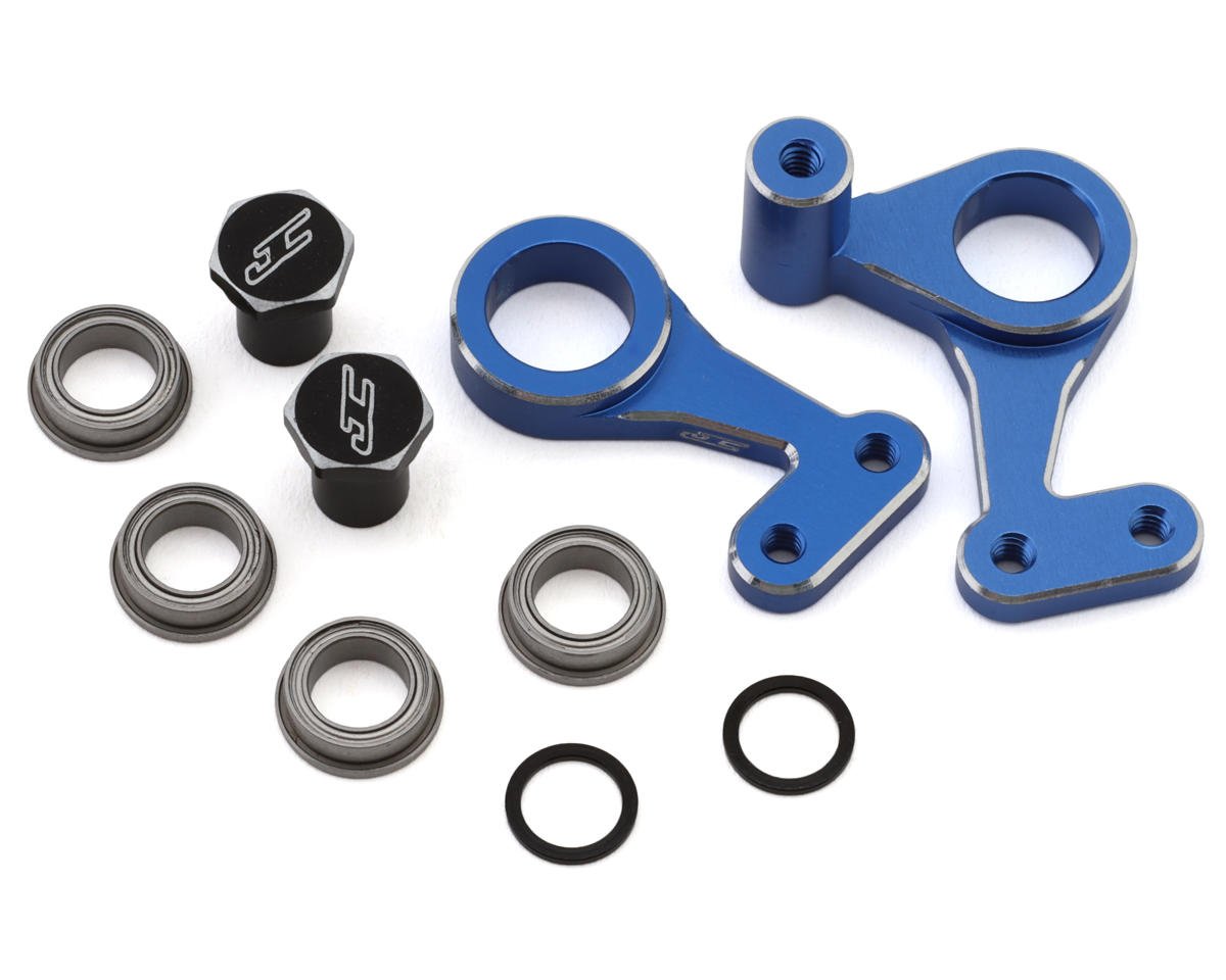 JConcepts RC10 Classic Aluminum Steering Bell Crank Set (Blue) (JCO2309-1)