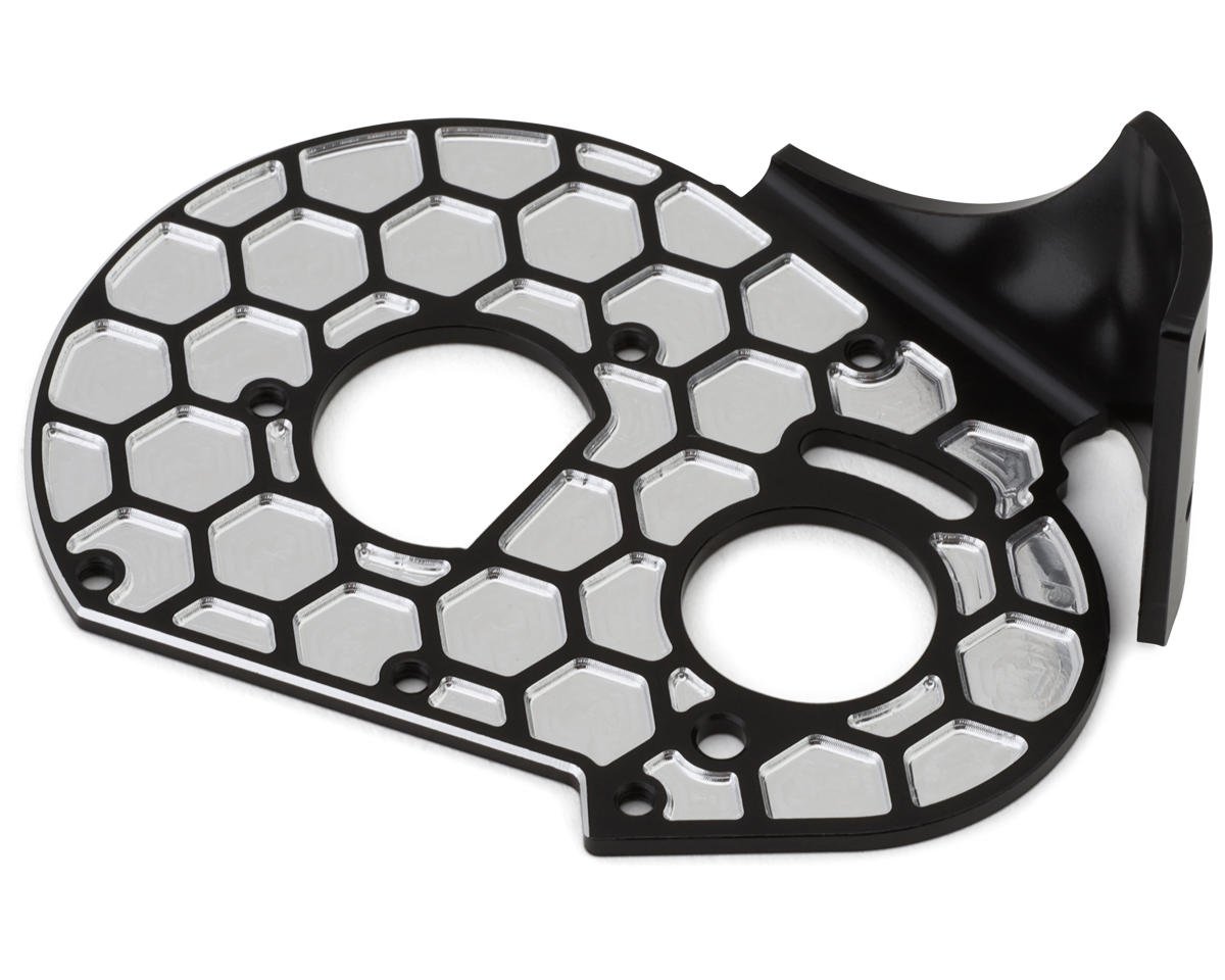 JConcepts RC10 Aluminum Rear Motor Plate Honeycomb (Black) (JCO2319-2)