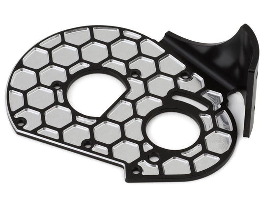 JConcepts RC10 Aluminum Rear Motor Plate Honeycomb (Black) (JCO2319-2)