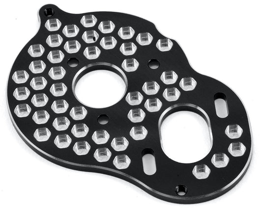 JConcepts B5M Aluminum "3 Gear" Honeycomb Motor Plate (Black) (JCO2428-2)