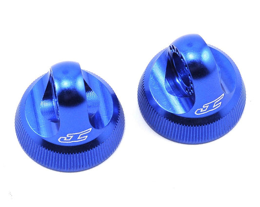 JConcepts Fin Aluminum 12mm V2 Shock Cap (Blue) (2) (JCO2490-1)