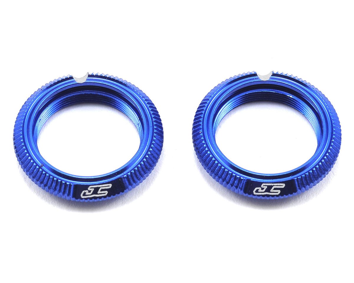 JConcepts Fin Aluminum 12mm Shock Collar (Blue) (2) (JCO2491-1)