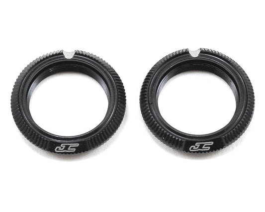 JConcepts Fin Aluminum 12mm Shock Collar (Black) (2) (JCO2491-2)
