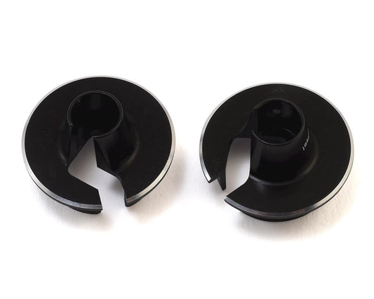 JConcepts +5mm Fin Aluminum Off-Set Shock Spring Cup (Black) (2) (JCO2493-2)