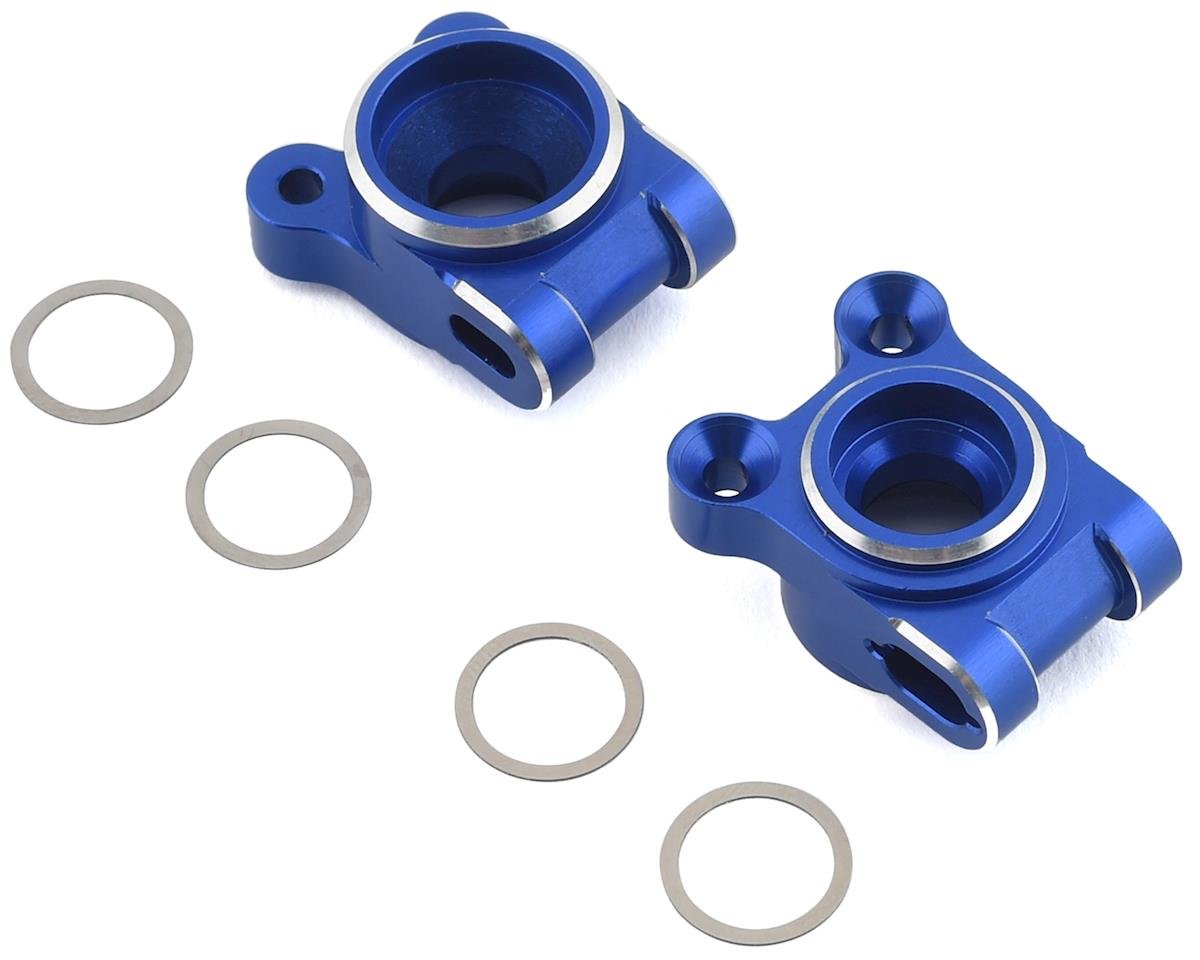 JConcepts B74 Aluminum Rear Hub Carriers (Blue) (JCO2536-1)