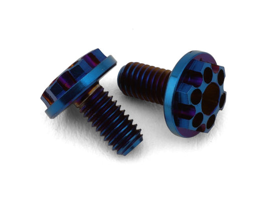 JConcepts 3x6mm Finnisher Titanium Motor Screws (Blue) (2) (JCO2549-1)