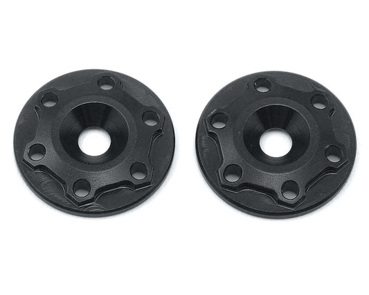 JConcepts Aluminum B6/B6D "Finnisher" Wing Buttons (Black) (2) (JCO2579-2)