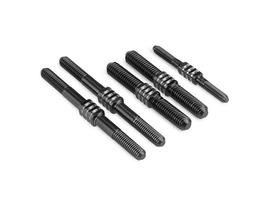 JConcepts Mugen MBX-8 Fin Titanium Turnbuckle Set (Black) (5) (JCO2584B)