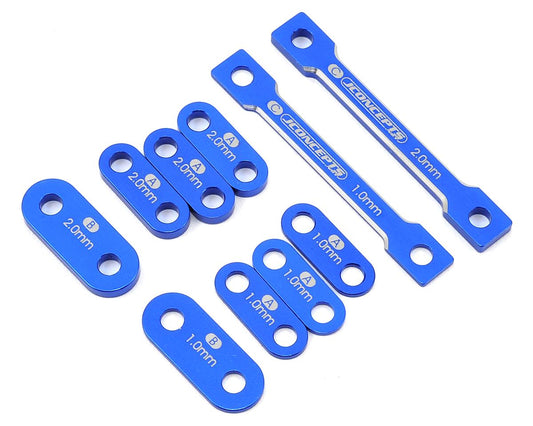 JConcepts B6/B6D Laydown Transmission & Waterfall Shim Set (Blue) (JCO2606-1)