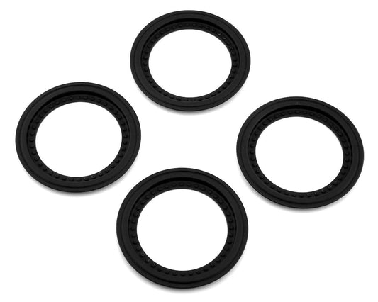 JConcepts Tribute Monster Truck Wheel Mock Beadlock Rings (Black) (4) (JCO2651-2)