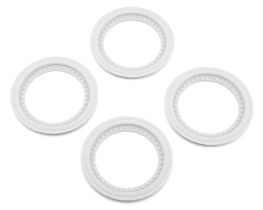 JConcepts Tribute Monster Truck Wheel Mock Beadlock Rings (White) (4) (JCO2651-3)