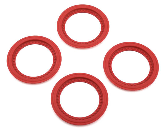 JConcepts Tribute Monster Truck Wheel Mock Beadlock Rings (Red) (4) (JCO2651-7)