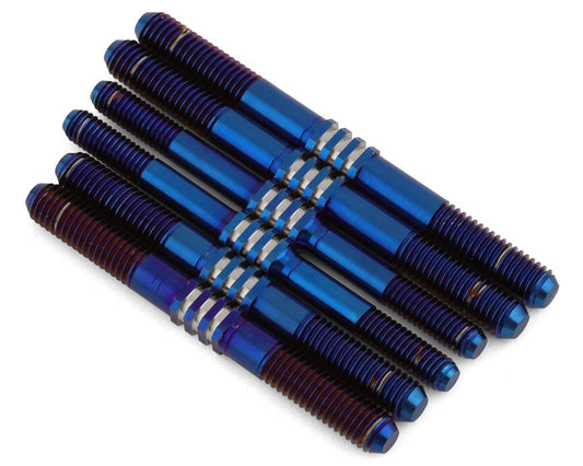 JConcepts HB Racing D819/E819 Fin Titanium Turnbuckle Set (Blue) (6) (JCO2682-1)