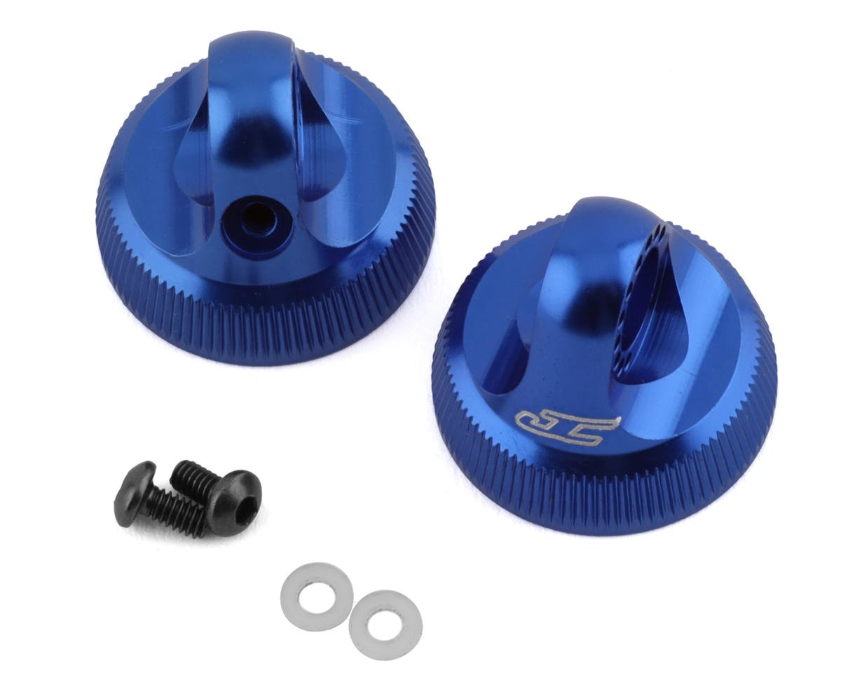 JConcepts Team Associated Fin Aluminum 13mm Shock Cap (Blue) (2) (JCO2701-1)