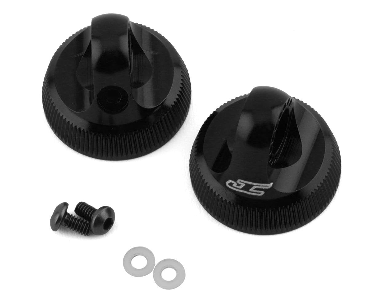 JConcepts Team Associated Fin Aluminum 13mm Shock Cap (Black) (2) (JCO2701-2)