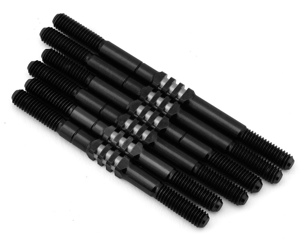 JConcepts XRAY XB4 2024 Fin Titanium Turnbuckle Set (Black) (6) (JCO2724-2)