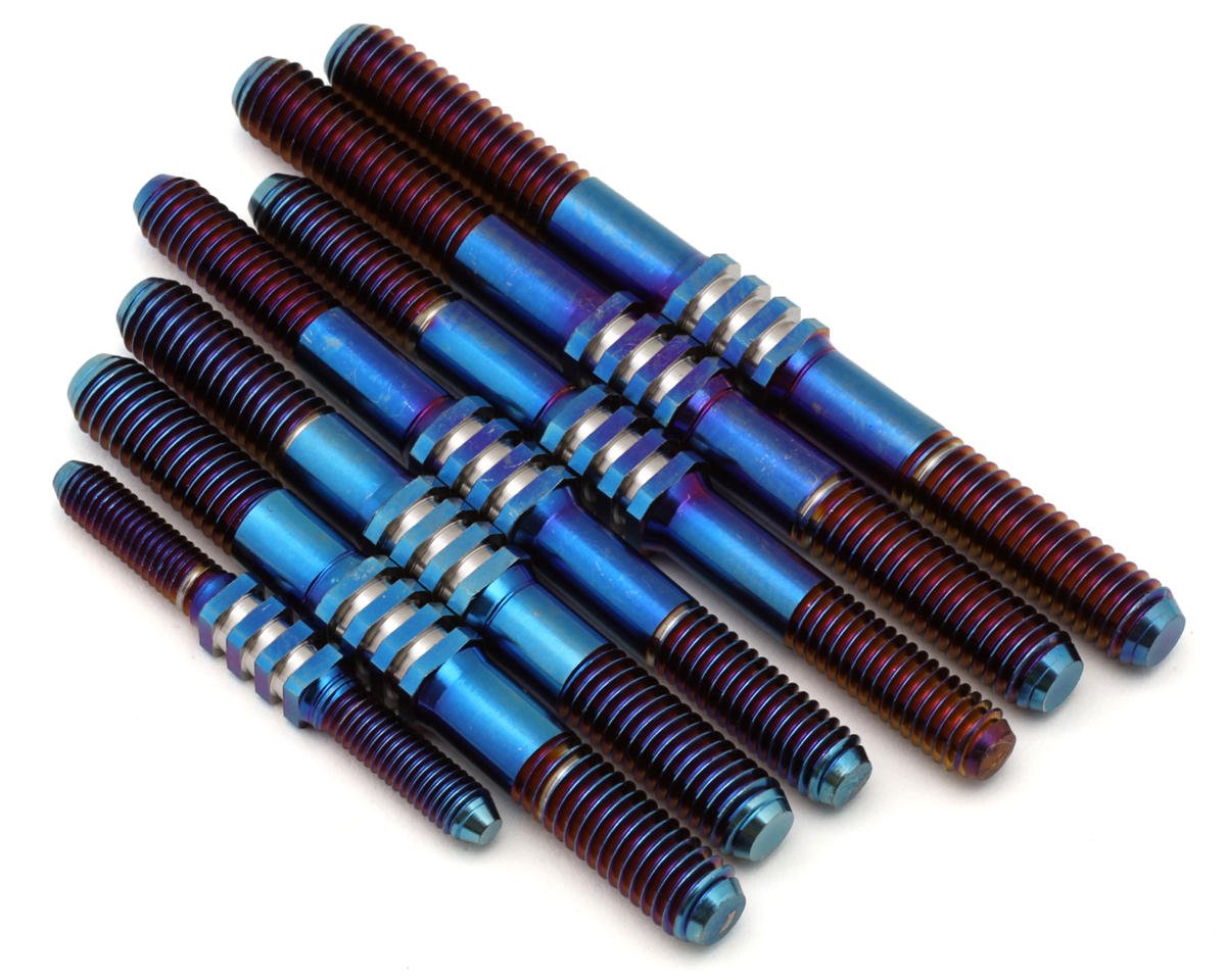 JConcepts Losi 8IGHT-X 2.0 Fin Titanium Turnbuckle Kit (Blue) (7) (JCO2801-1)