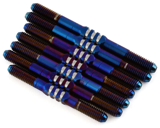 JConcepts RC10 B74.2 Fin Titanium Turnbuckle Set (Burnt Blue) (7) (JCO2802-1)
