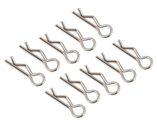 JConcepts Compact Angled Body Clips (10) (Silver) (JCO2840S)