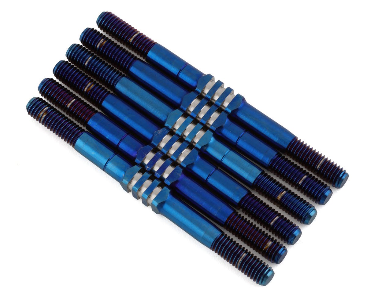 JConcepts TLR 22 5.0 3.5mm Fin Titanium Turnbuckle Kit (Blue) (6) (JCO2848-1)
