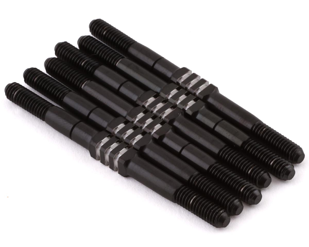 JConcepts TLR 22 5.0 3.5mm Fin Titanium Turnbuckle Kit (6) (Black) (JCO2848B)