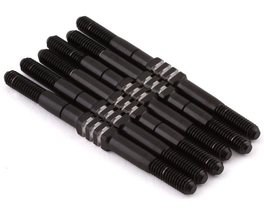 JConcepts TLR 22 5.0 3.5mm Fin Titanium Turnbuckle Kit (6) (Black) (JCO2848B)