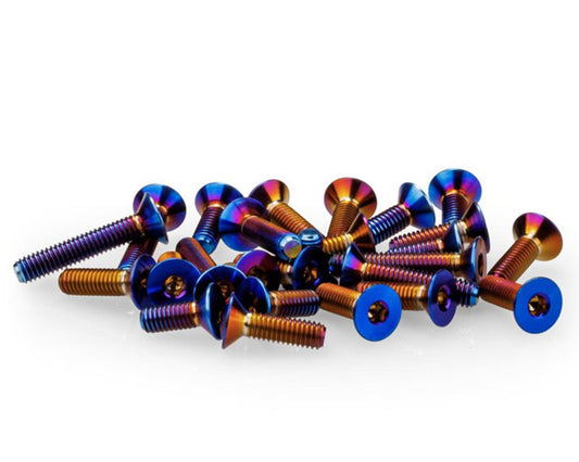 JConcepts Team Associated B6.4 Titanium Lower Screw Set (26) (Blue/Purple/Gold) (JCO2996-1)