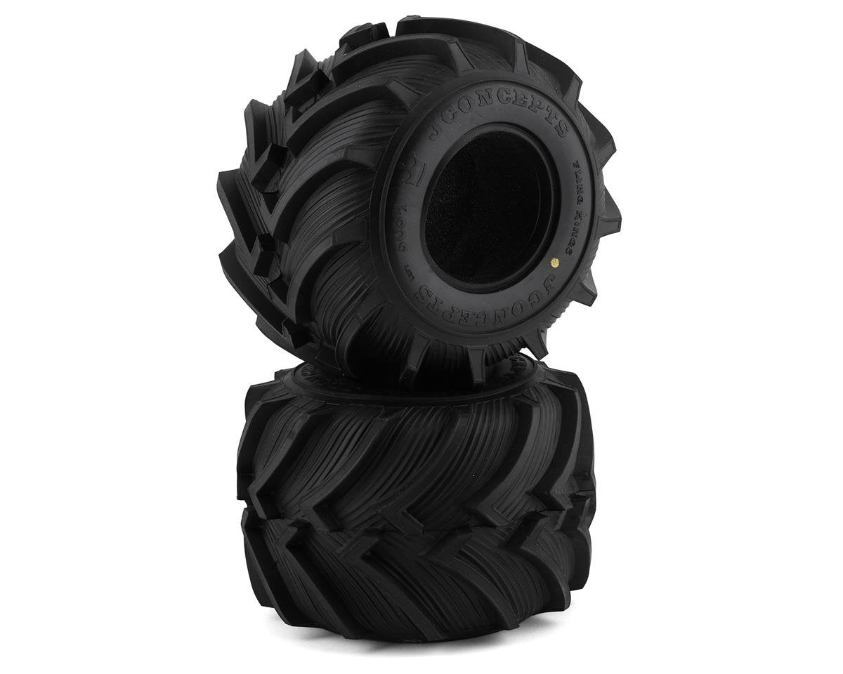 JConcepts Fling Kings 2.6" Monster Truck Tires (2) (Yellow) (JCO3084-00)